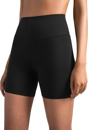 Colorfulkoala Women's Dreamlux High Waisted Yoga Shorts 6" Inseam Workout Tights