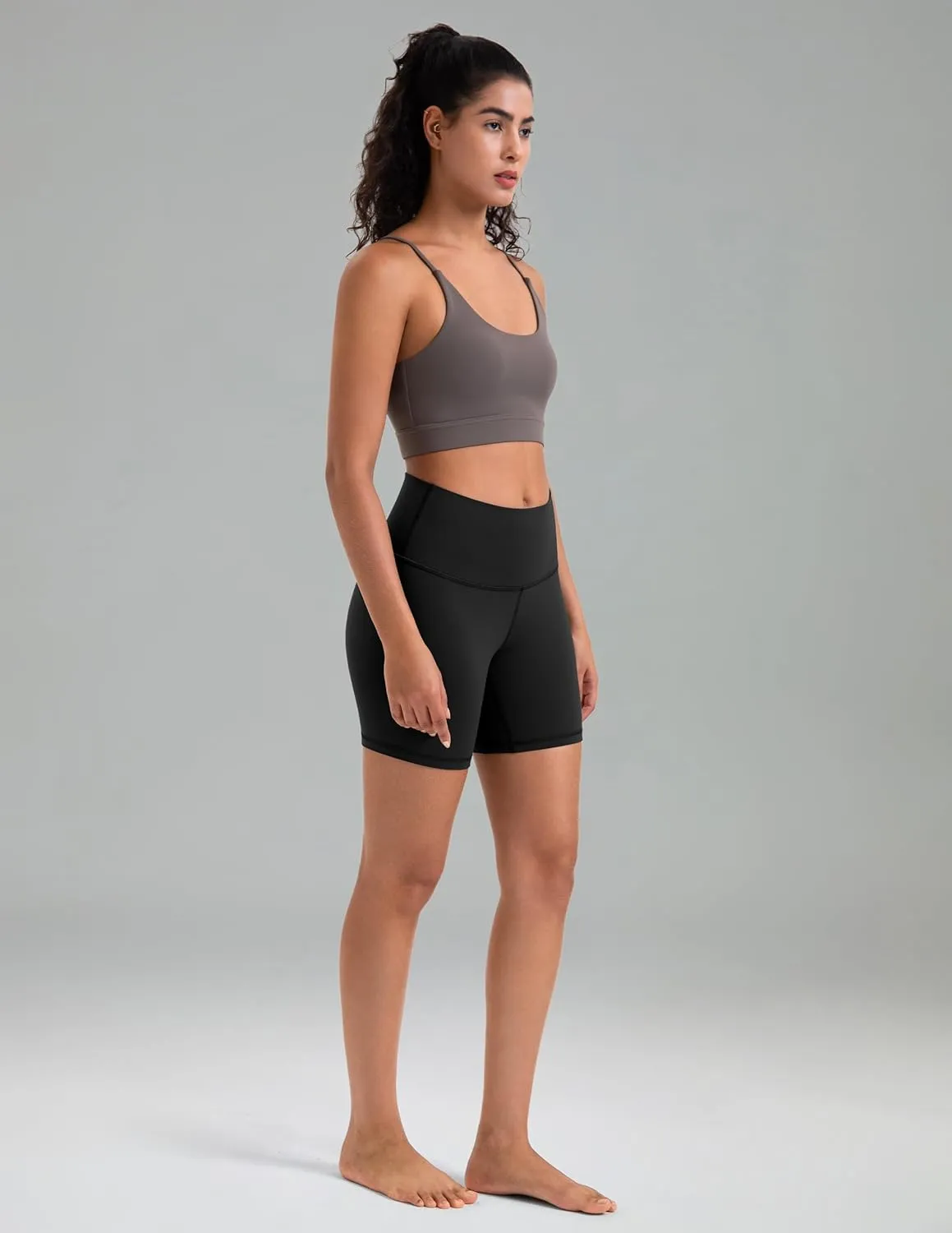 Colorfulkoala Women's Dreamlux High Waisted Yoga Shorts 6" Inseam Workout Tights