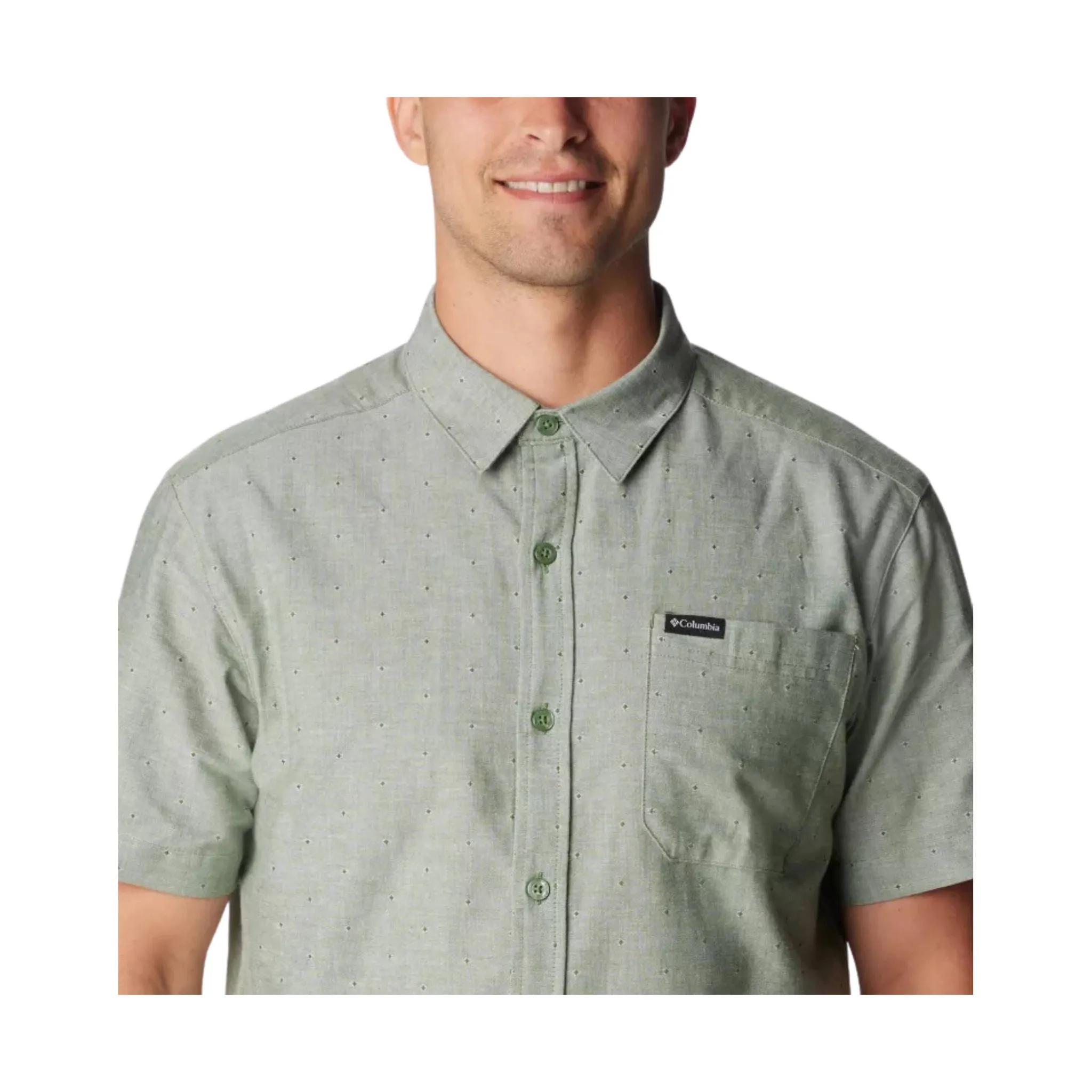 Columbia Men's Rapid Rivers Novelty Short Sleeve Shirt - Canteen Spaced - ONLINE STORE CREDIT/EXCHANGE ONLY