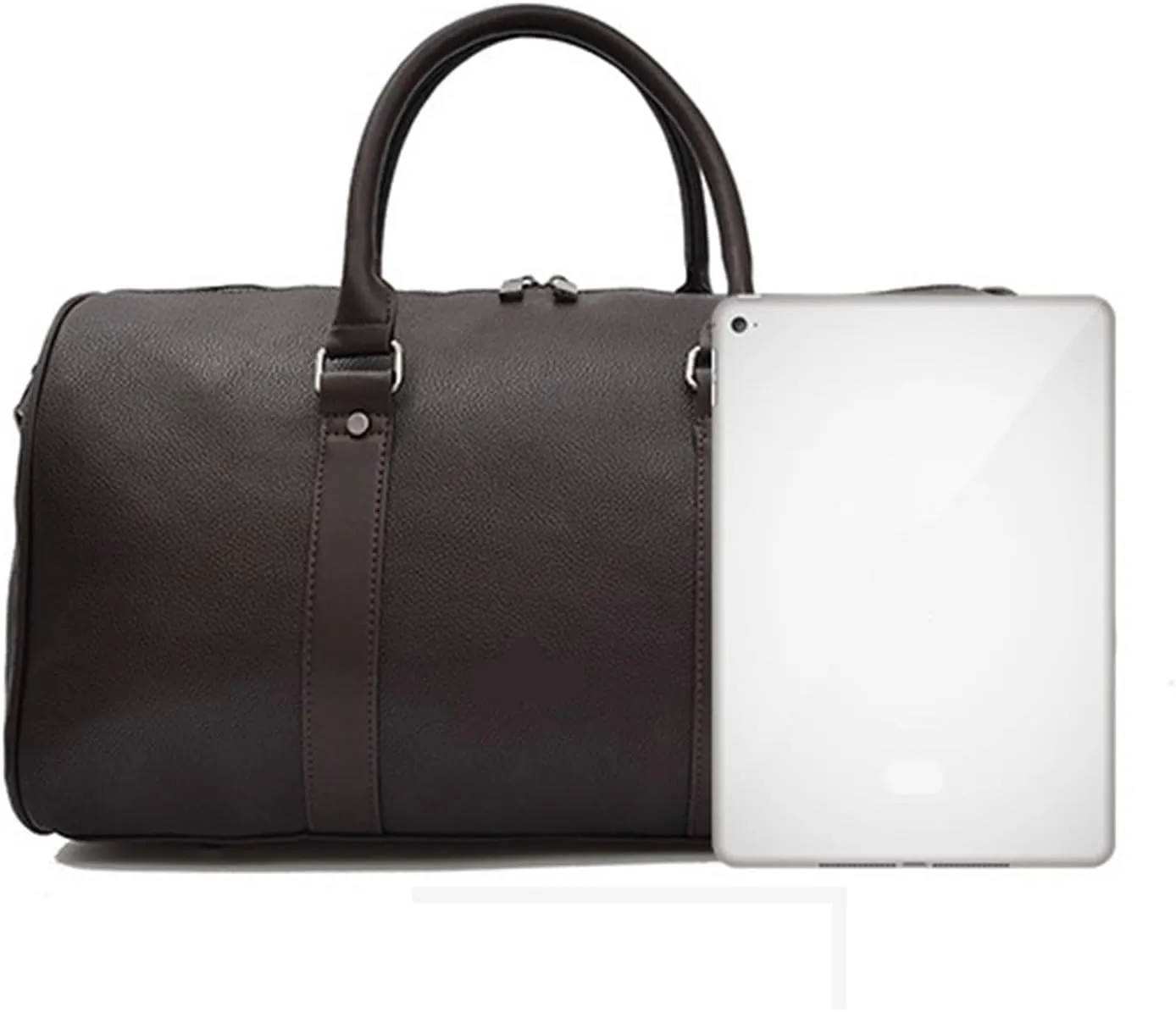 Convertible Suit Travel Bag 17inch Weekend Travel Bag Ladies Men Duffle Tote Bags PU Leather With Shoe Compartment hanging garment duffel bag (Color : A, Size : 460 * 250 * 260mm)