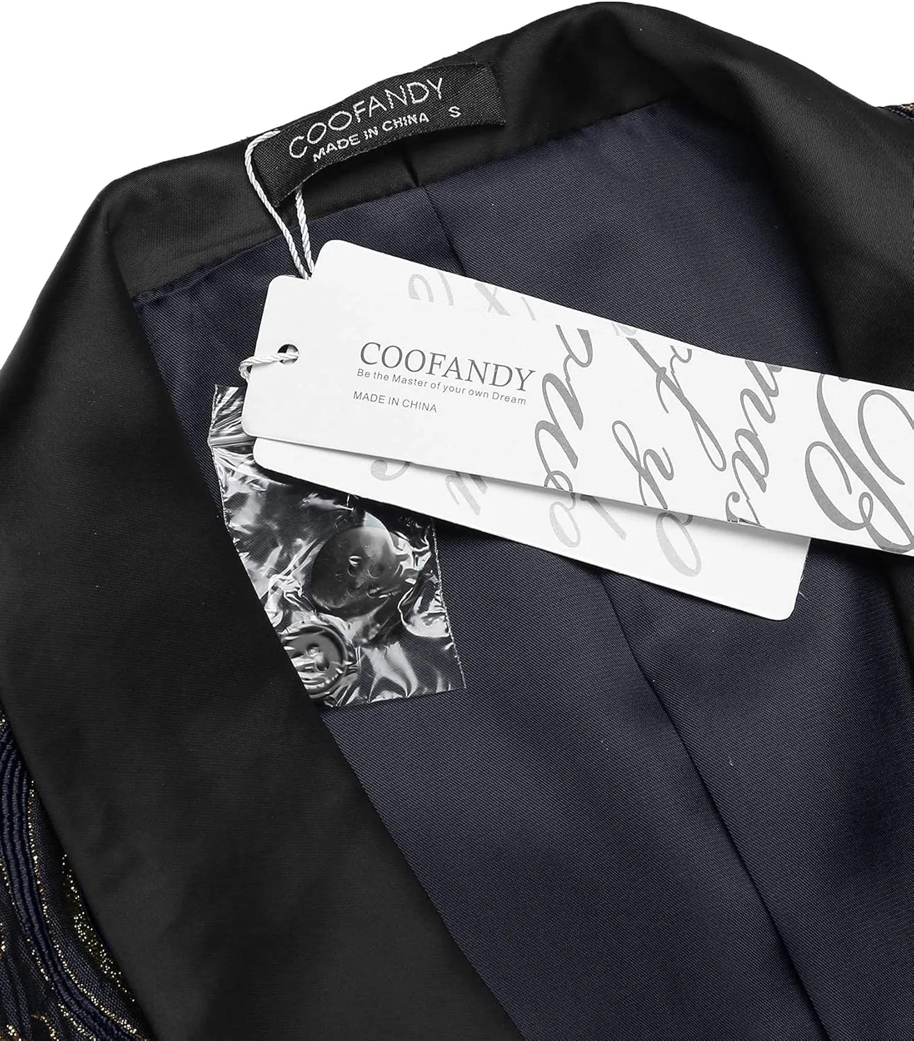 COOFANDY Men's Floral Tuxedo Jacket Luxury Embroidered Wedding Blazer Dress Suit for Party Dinner