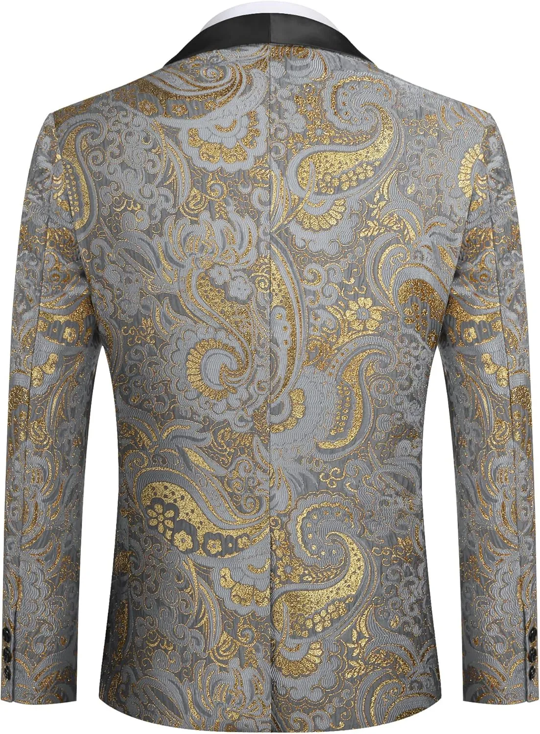 COOFANDY Men's Floral Tuxedo Jacket Luxury Embroidered Wedding Blazer Dress Suit for Party Dinner