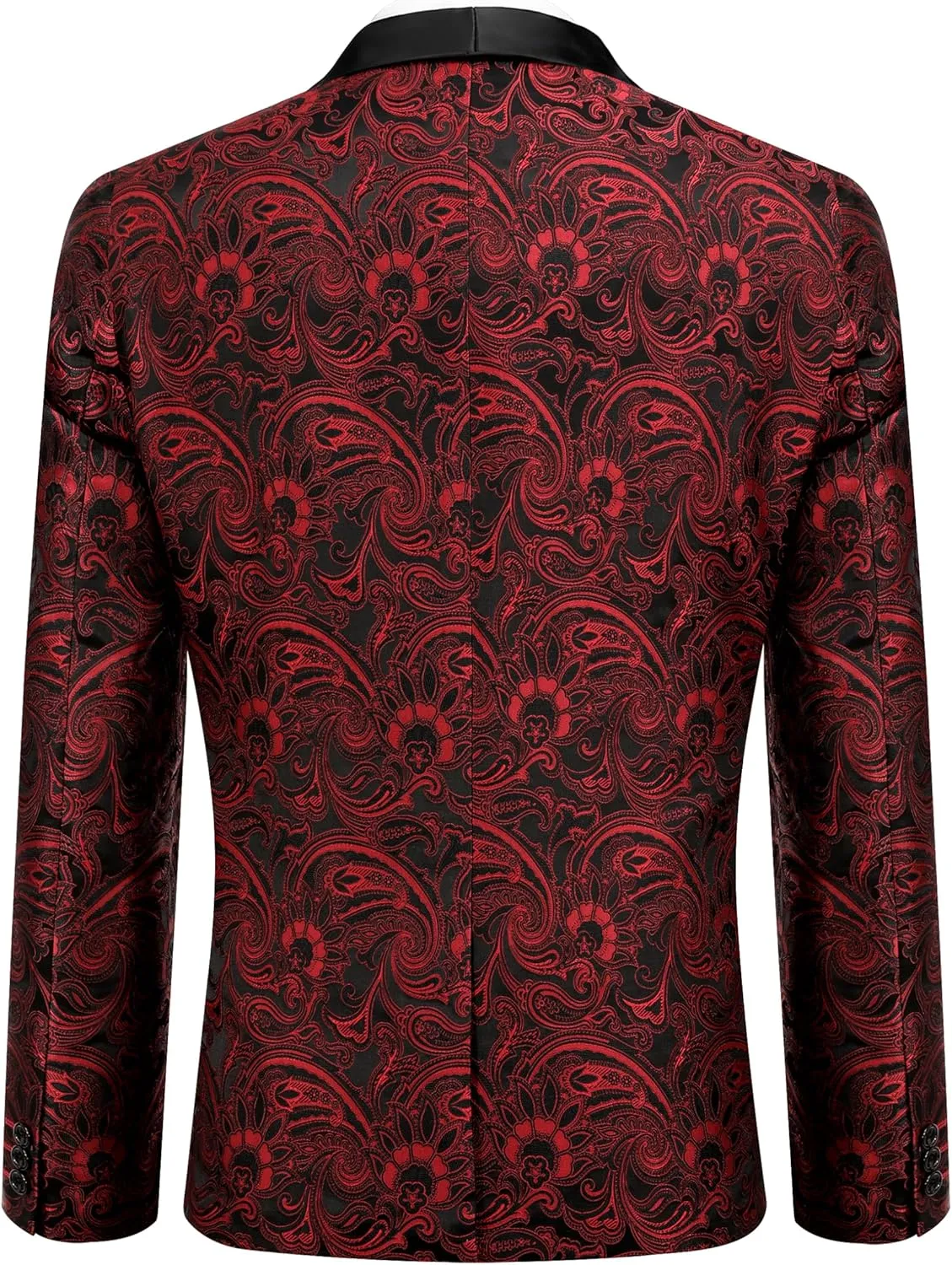 COOFANDY Men's Floral Tuxedo Jacket Luxury Embroidered Wedding Blazer Dress Suit for Party Dinner