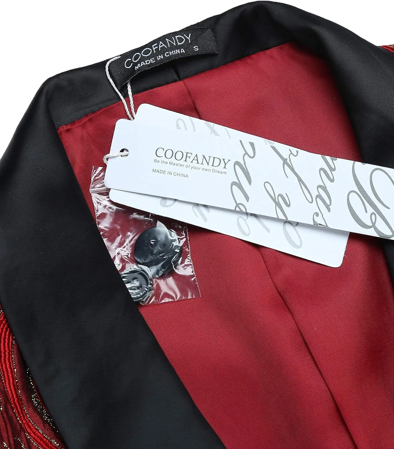 COOFANDY Men's Floral Tuxedo Jacket Luxury Embroidered Wedding Blazer Dress Suit for Party Dinner