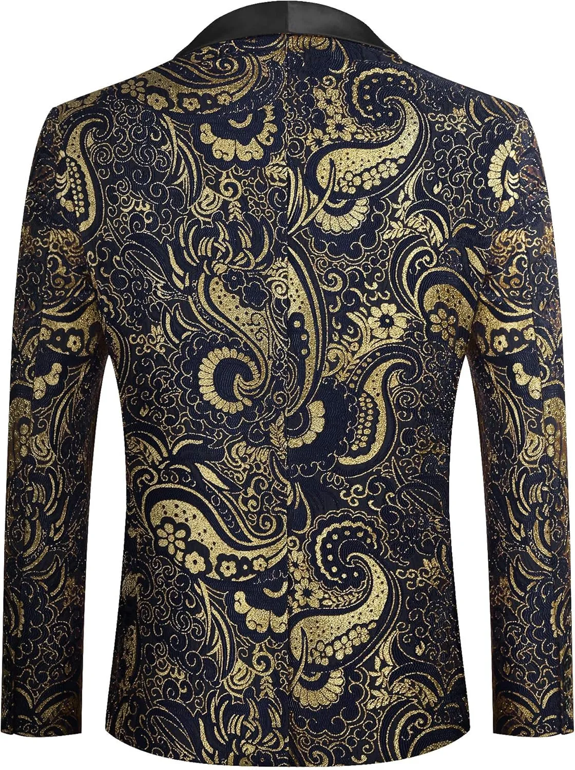 COOFANDY Men's Floral Tuxedo Jacket Luxury Embroidered Wedding Blazer Dress Suit for Party Dinner