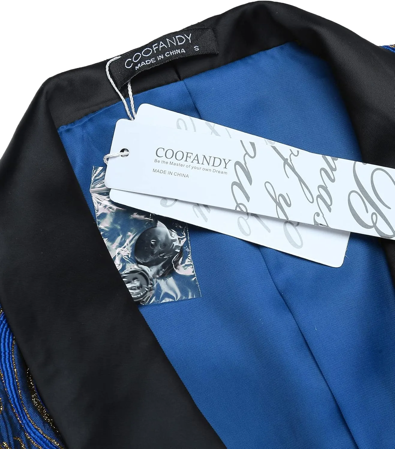 COOFANDY Men's Floral Tuxedo Jacket Luxury Embroidered Wedding Blazer Dress Suit for Party Dinner