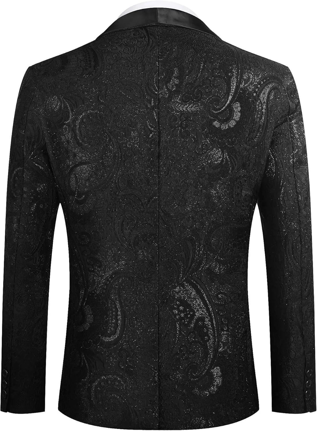 COOFANDY Men's Floral Tuxedo Jacket Luxury Embroidered Wedding Blazer Dress Suit for Party Dinner