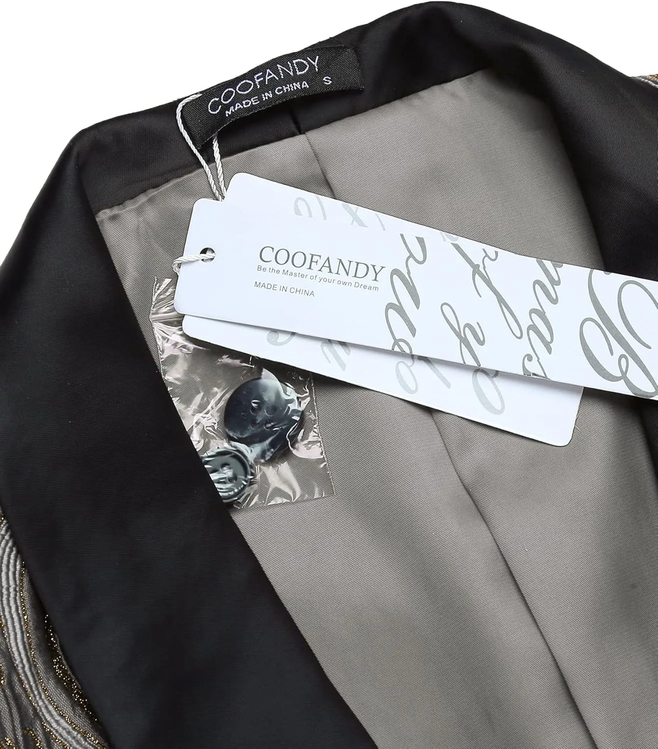 COOFANDY Men's Floral Tuxedo Jacket Luxury Embroidered Wedding Blazer Dress Suit for Party Dinner