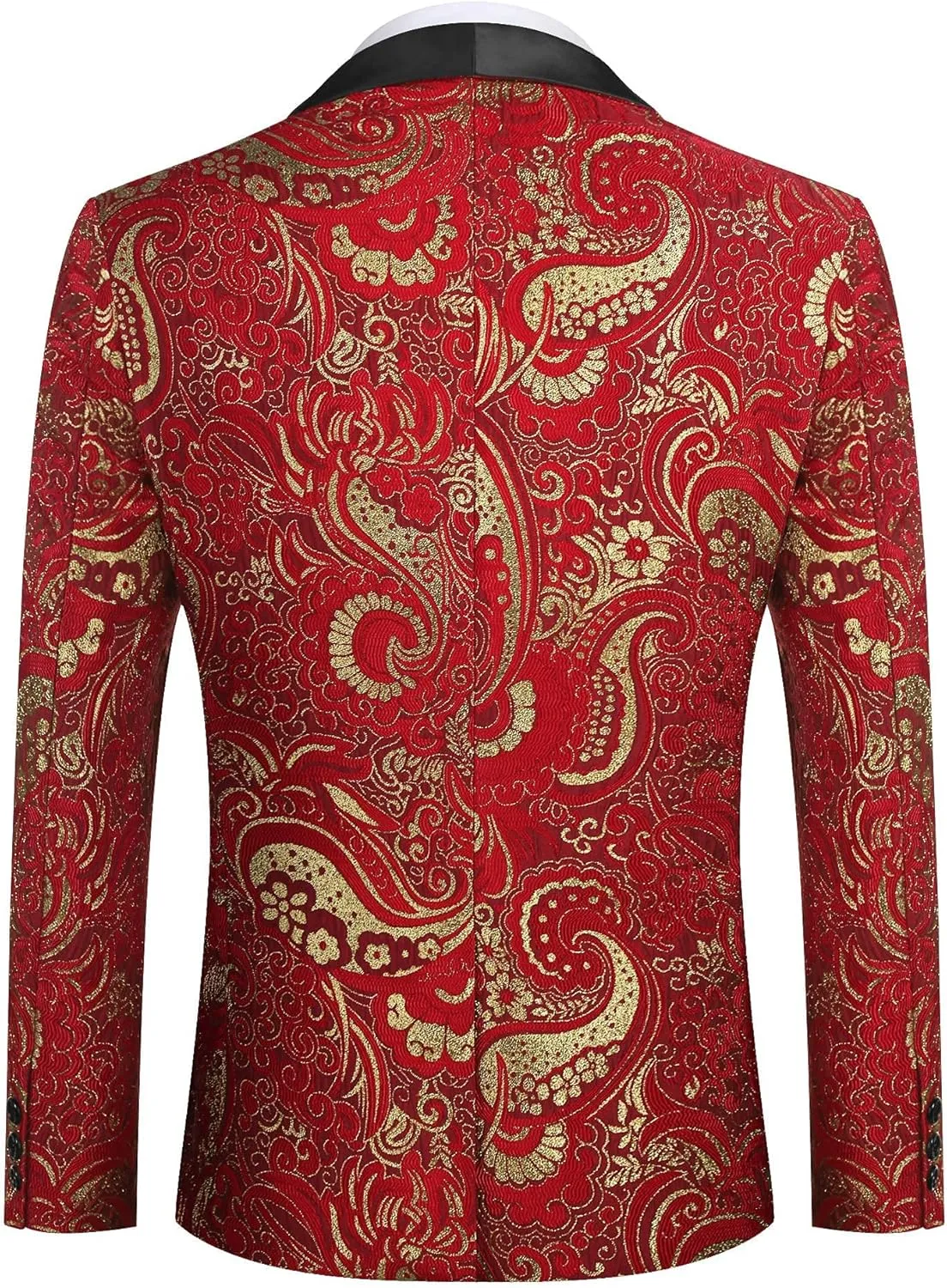 COOFANDY Men's Floral Tuxedo Jacket Luxury Embroidered Wedding Blazer Dress Suit for Party Dinner