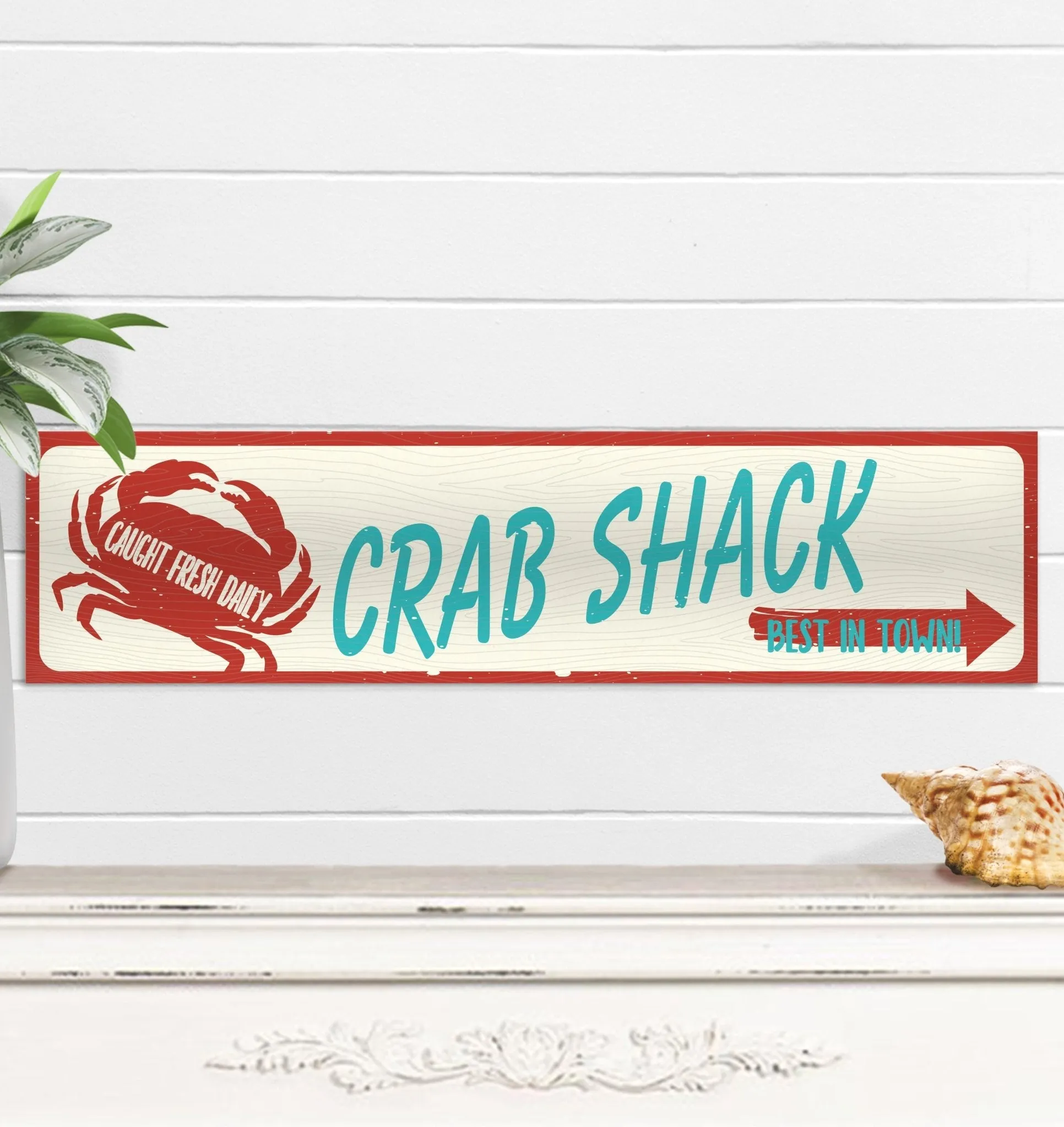 Crab Shack Metal Beach House Sign