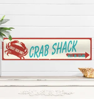 Crab Shack Metal Beach House Sign