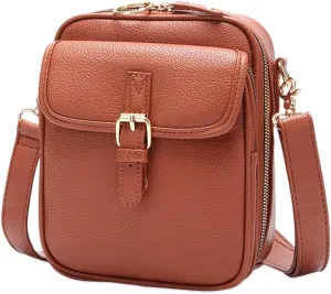 Crossbody Leather Bag for Women, Multi-Slot Multifunctional Large Capacity Bags Adjustable Shoulder Bags