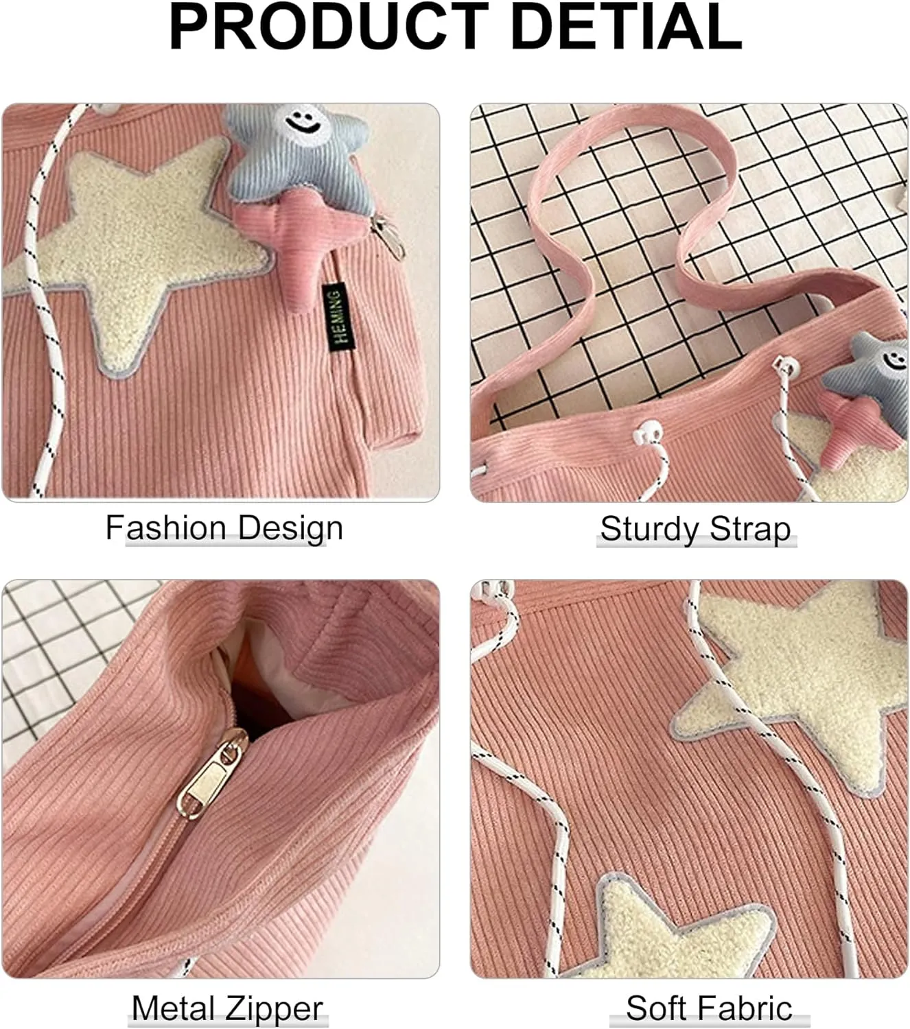 Cute Corduroy Tote Bag for Women  Aesthetic Crossbody Handbag | Y2K Hobo Shoulder Bag