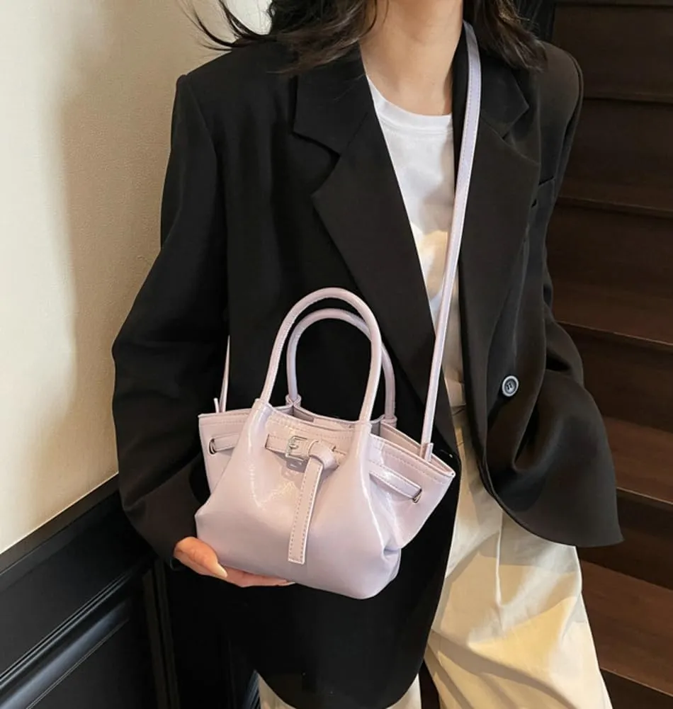 Cute Y2k Shoulder Bag for Women PU Leather Belted Hobo Bags Underarm Tote Handbag Mini Satchel Crossbody Purse 2025