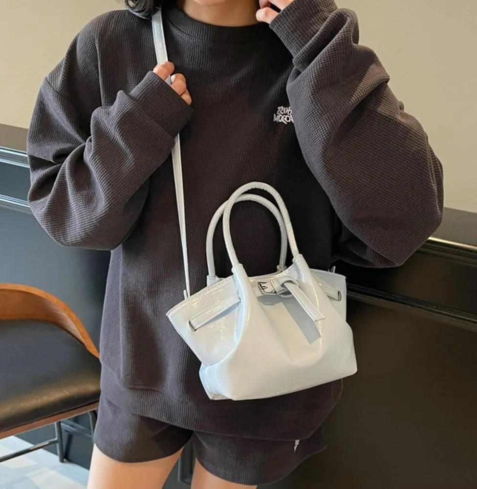 Cute Y2k Shoulder Bag for Women PU Leather Belted Hobo Bags Underarm Tote Handbag Mini Satchel Crossbody Purse 2025