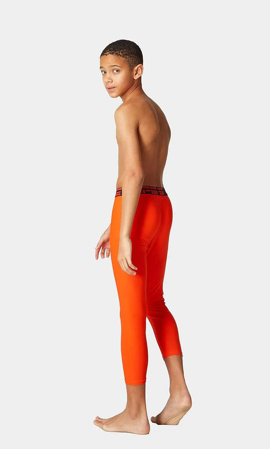 DEVOPS Boys 2-Pack 3/4 Compression Tights Sport Leggings Pants