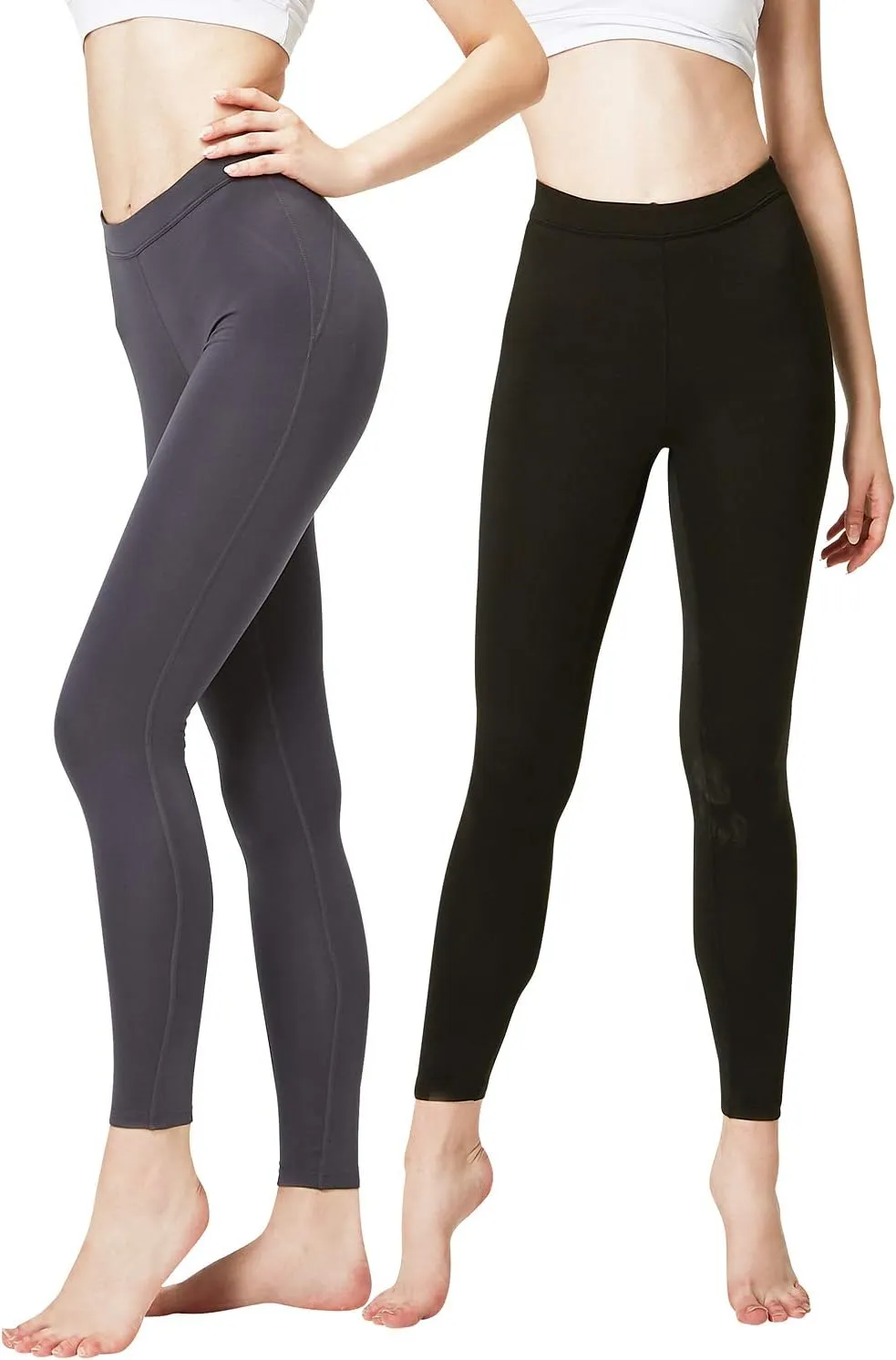 DEVOPS Women's 2 Pack Thermal Long Johns Underwear Leggings Pants
