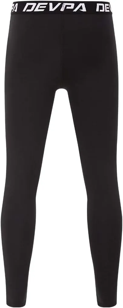 DEVOROPA Boys Leggings Quick Dry Youth Compression Pants Sports Tights Basketball Baseball Base Layer Husky/Slim/Regular Fit