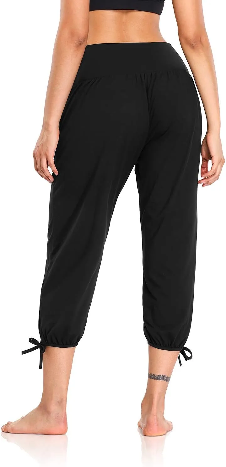 DIBAOLONG Womens Yoga Pants Capri Loose Workout Sweatpants Comfy Lounge Joggers with Pockets
