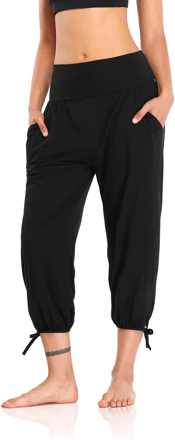 DIBAOLONG Womens Yoga Pants Capri Loose Workout Sweatpants Comfy Lounge Joggers with Pockets