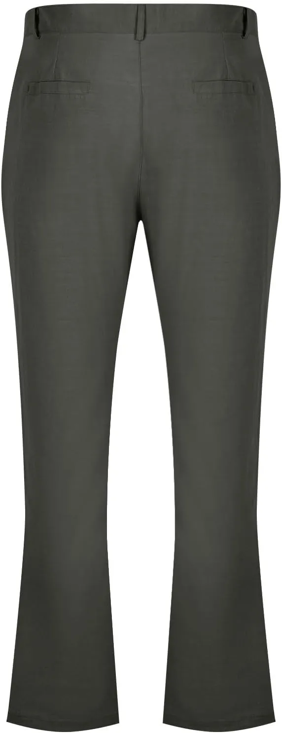 Dress Pants for Men Flat Front Business Work Linen Pants Summer Beach Wedding Guest Suit Trousers Casual Golf Outfits