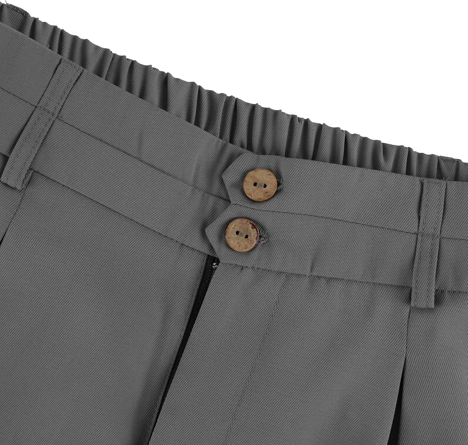 Dress Pants Women Tummy Control High Waisted Work Pants Business Casual Twill Wide Leg Chino Pants with Pockets