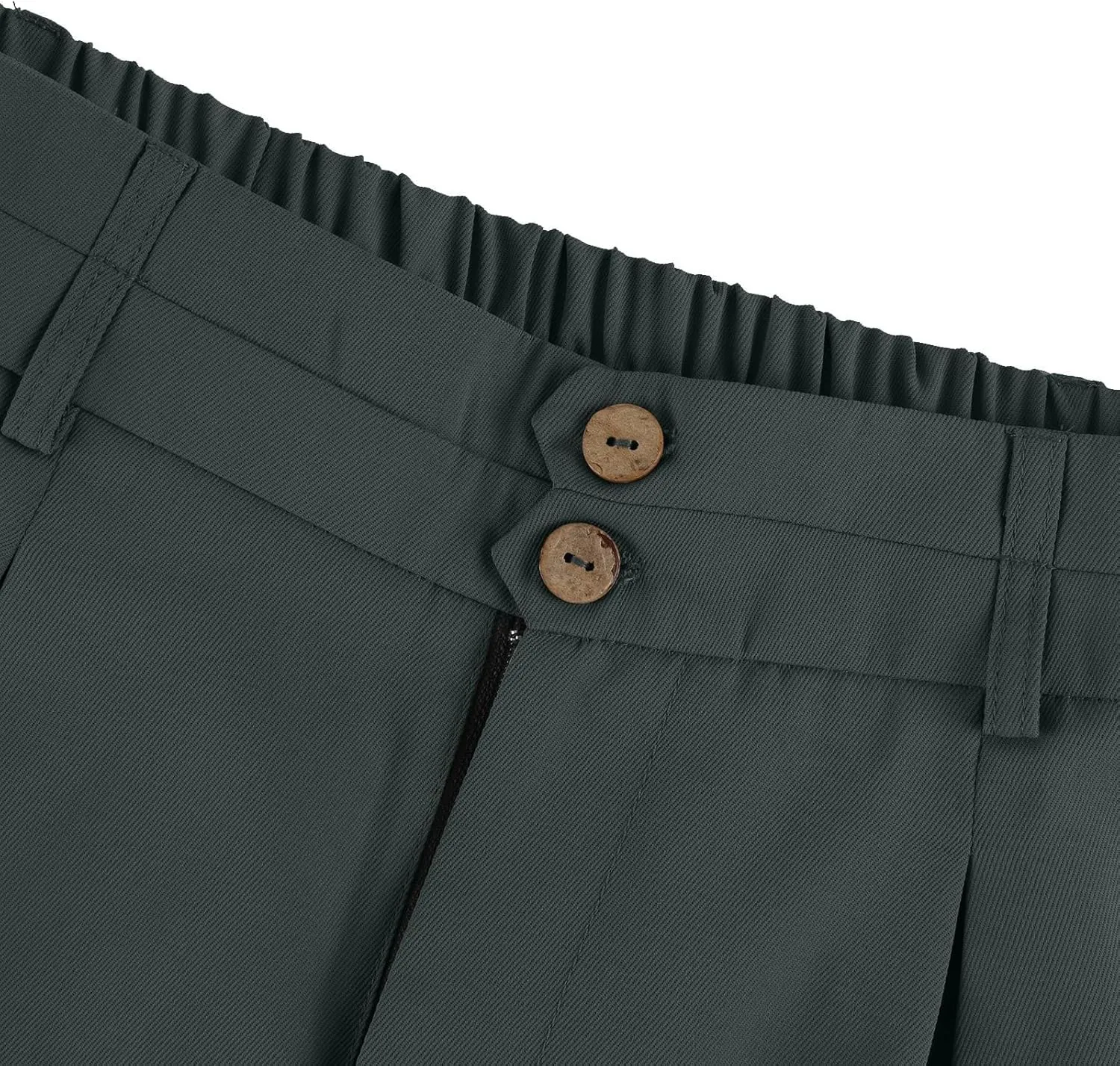 Dress Pants Women Tummy Control High Waisted Work Pants Business Casual Twill Wide Leg Chino Pants with Pockets