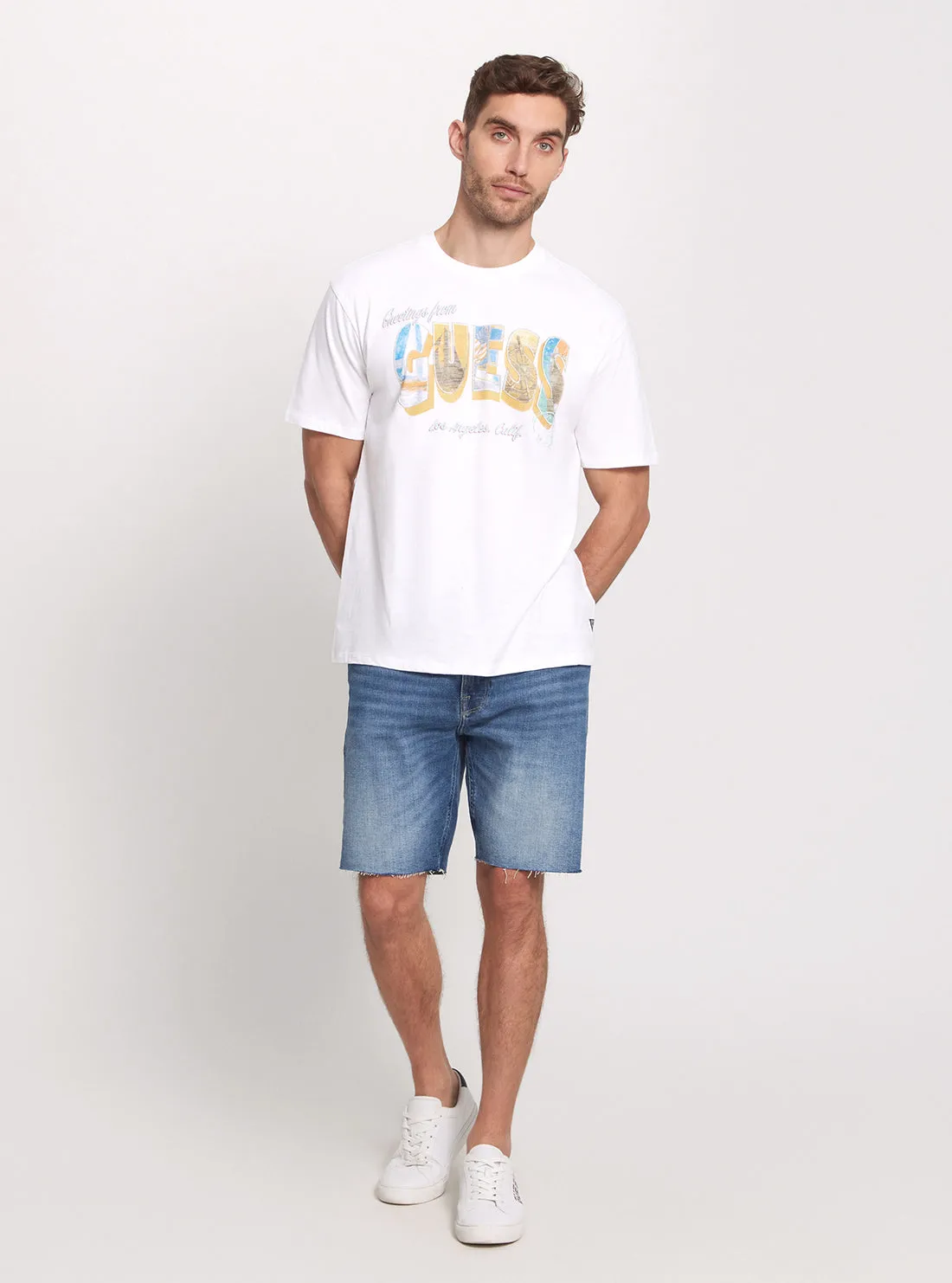 Eco White Logo Postcard T-Shirt