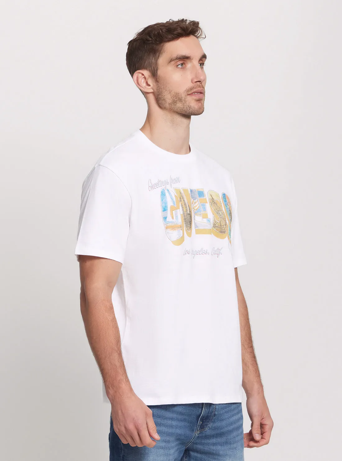 Eco White Logo Postcard T-Shirt