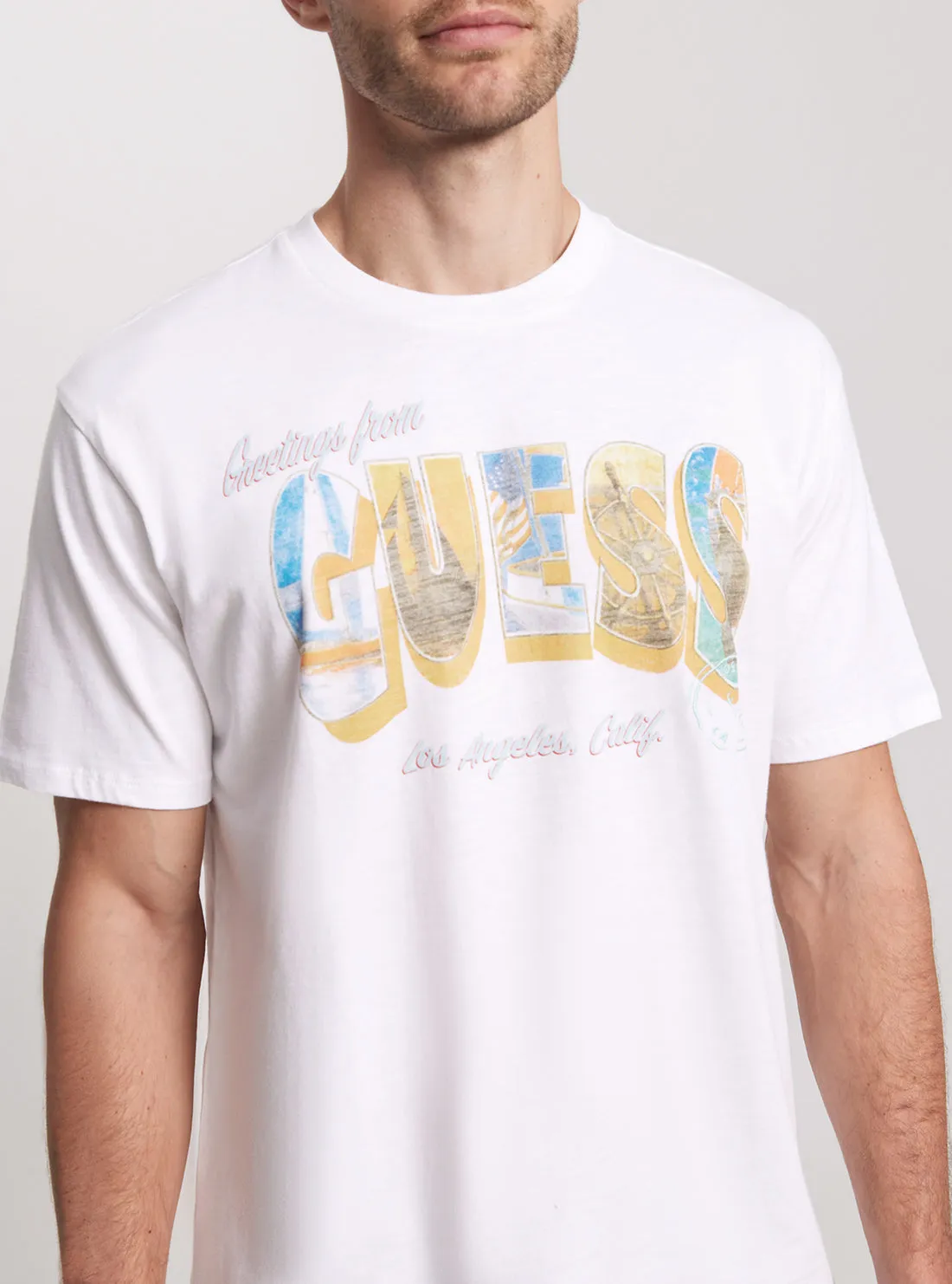 Eco White Logo Postcard T-Shirt