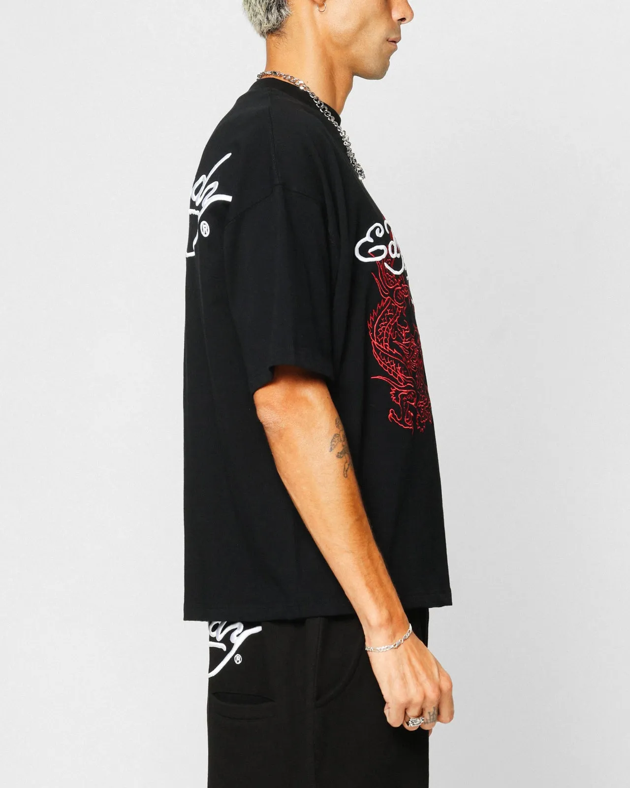 Ed Hardy Dragon Oversized T-Shirt Black