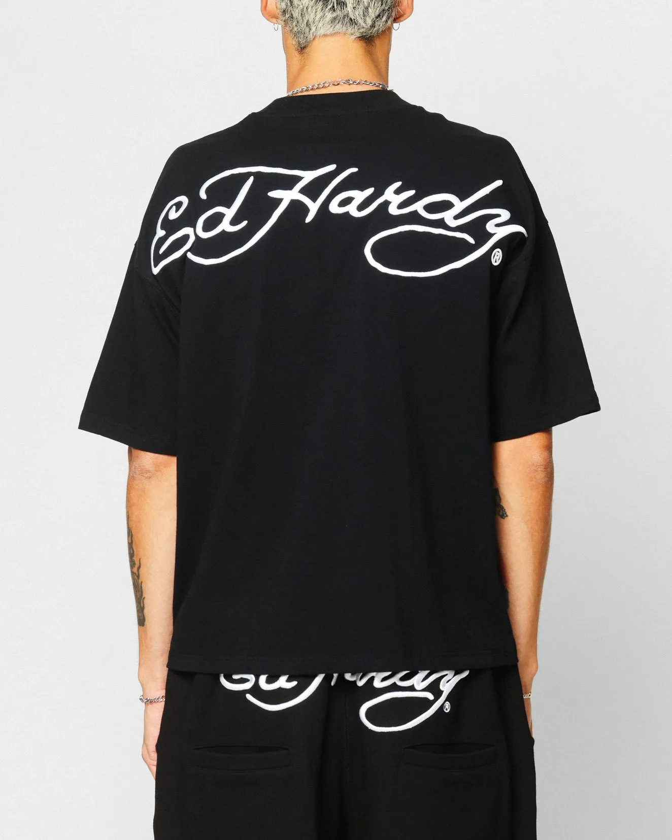 Ed Hardy Dragon Oversized T-Shirt Black