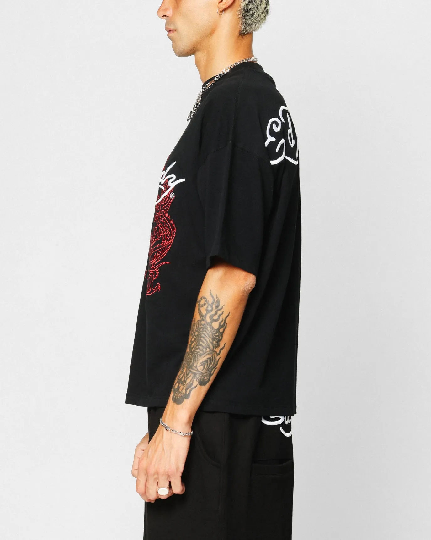 Ed Hardy Dragon Oversized T-Shirt Black