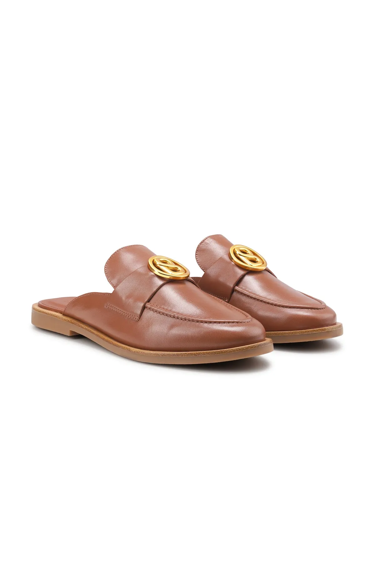 Elan Open Back Loafer - Brown