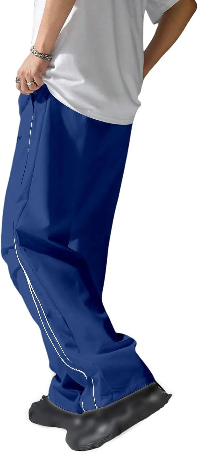 evzosrz Men's Parachute Sweatpants Y2k Summer Side Stripes Baggy Track Pants 2025 Casual Quick Dry Sports Trousers Streetwear