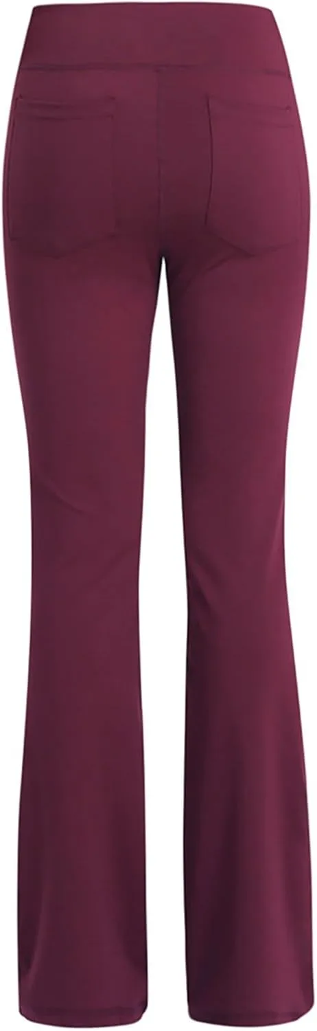 Flare Yoga Pants for Women High Waist Tummy Control Plus Size Leggings Casual Wide Leg Gym Workout Bell Bottom Sweatpants