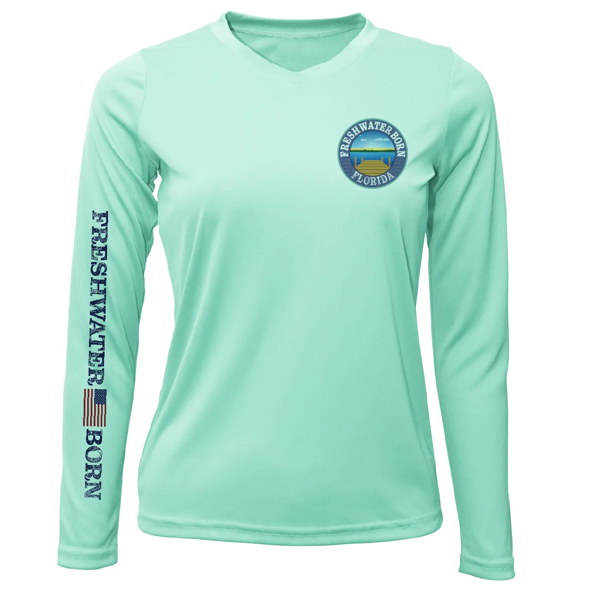 Florida Freshwater Born Kraken Women's Long Sleeve UPF 50  Dry-Fit Shirt