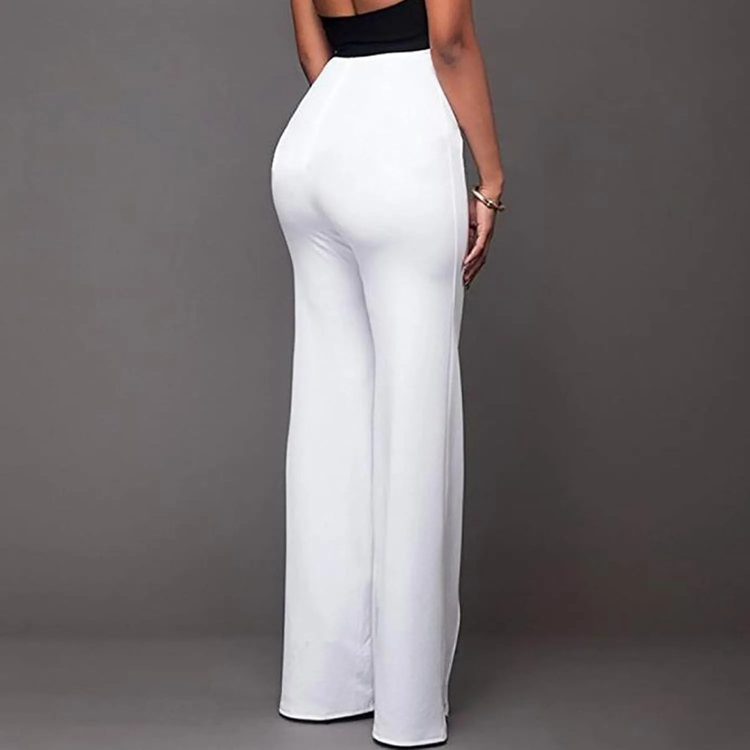 Formal Suit Pants for Women Premium Business Casual Dress Pants Slim Fit Straight Leg Trousers High Waist Button Pant