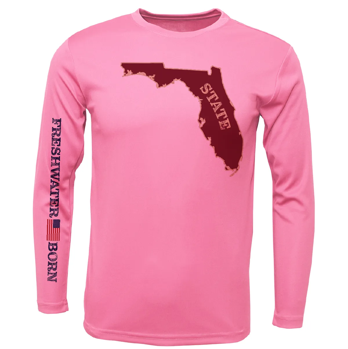 FSU Garnet and Gold Freshwater Born Girl's Long Sleeve UPF 50  Dry-Fit Shirt