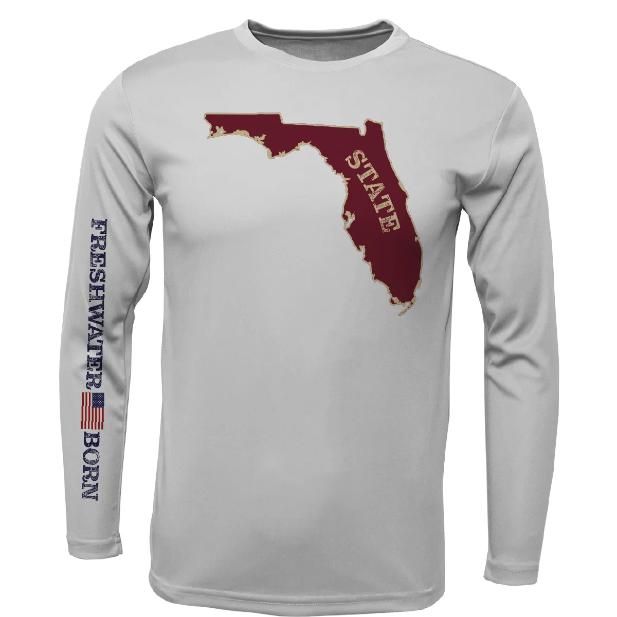 FSU Garnet and Gold Freshwater Born Girl's Long Sleeve UPF 50  Dry-Fit Shirt