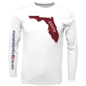 FSU Garnet and Gold Freshwater Born Girl's Long Sleeve UPF 50  Dry-Fit Shirt