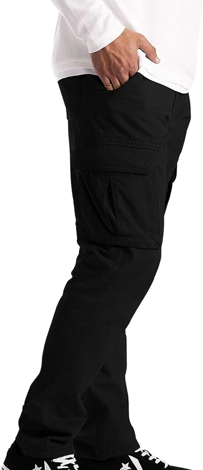 GIERIDUC Men's Fleece Lined Sweatpants Mens Thermal Long Underwear Pants Men's Dressy Joggers Pants Tapered Chinos Pants Men