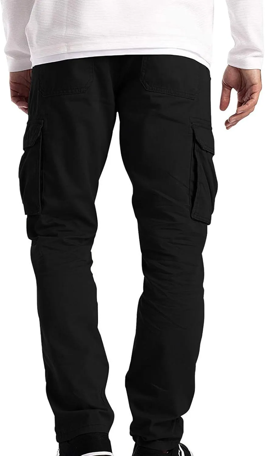 GIERIDUC Men's Fleece Lined Sweatpants Mens Thermal Long Underwear Pants Men's Dressy Joggers Pants Tapered Chinos Pants Men