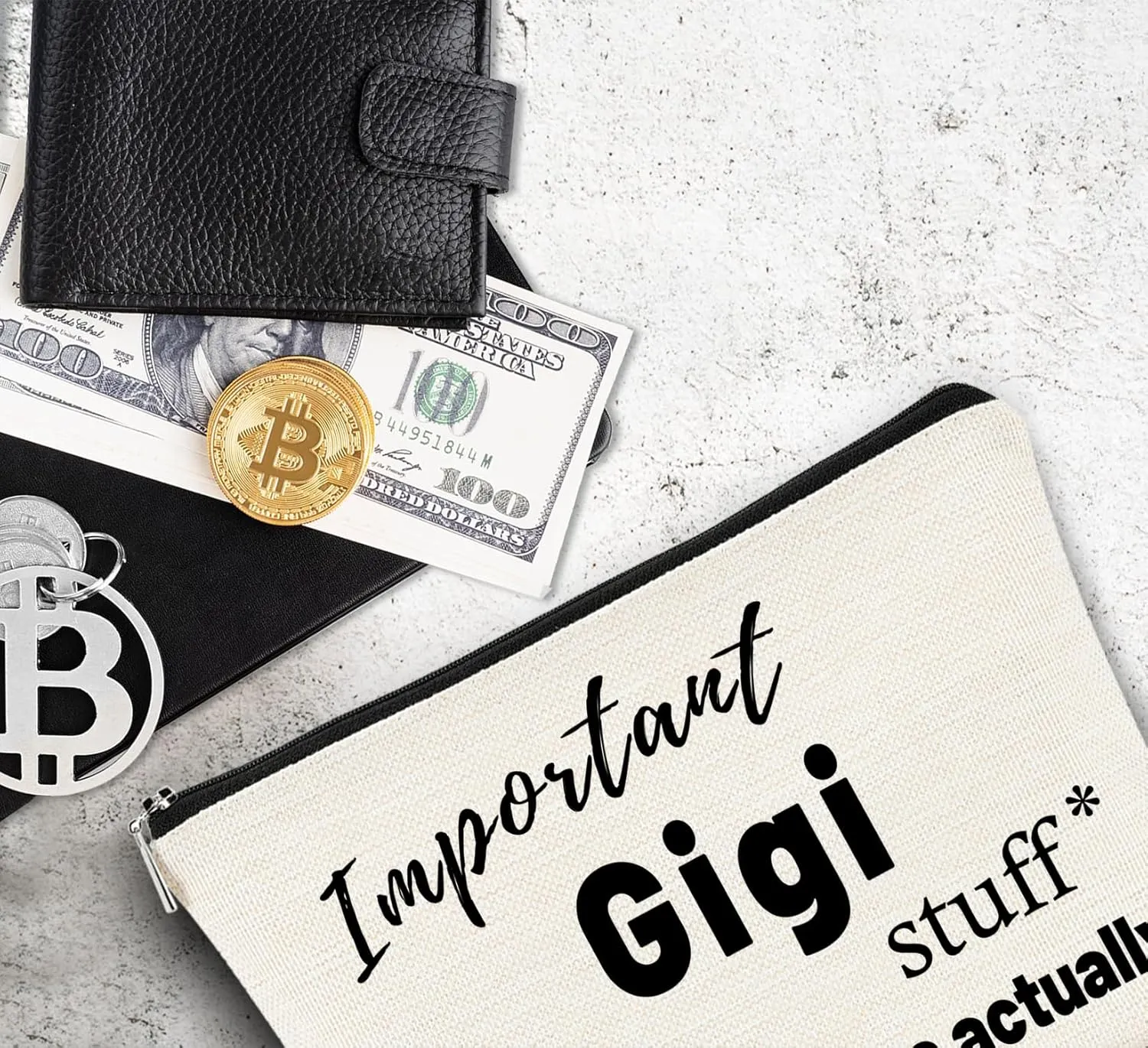 Gigi Gifts Makeup Bag, Gifts for Gigi, Important Gigi Stuff Cosmetic Bags for Women, Best Gigi Ever Gifts, Gigi Gifts for Grandma, Gigi Gifts for Christmas, Gigi Makeup Pouch Zipper Pouch