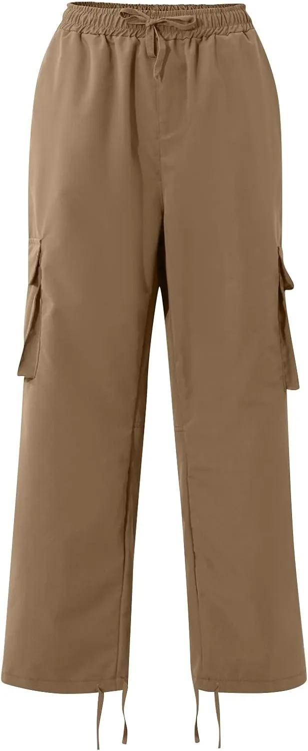 GOFULY Cargo Pants for Men Casual Drawstring Elastic Waist Baggy Sweatpants with Pocket Work Pants Athletic Joggers Trouser