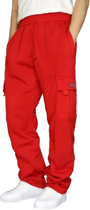 GOFULY Men Cargo Pants with Pockets Stretch Drawstring Elastic Waist Sweatpants Tall Regular Fit Pants Tall Joggers Trousers