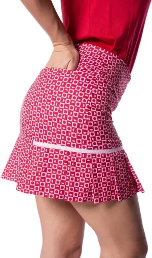GOLFTINI Women's Side Pleat Skort - Stretch Golf Skirt with Undershorts, Pockets & Zip Waist for Sport, Office & Everyday