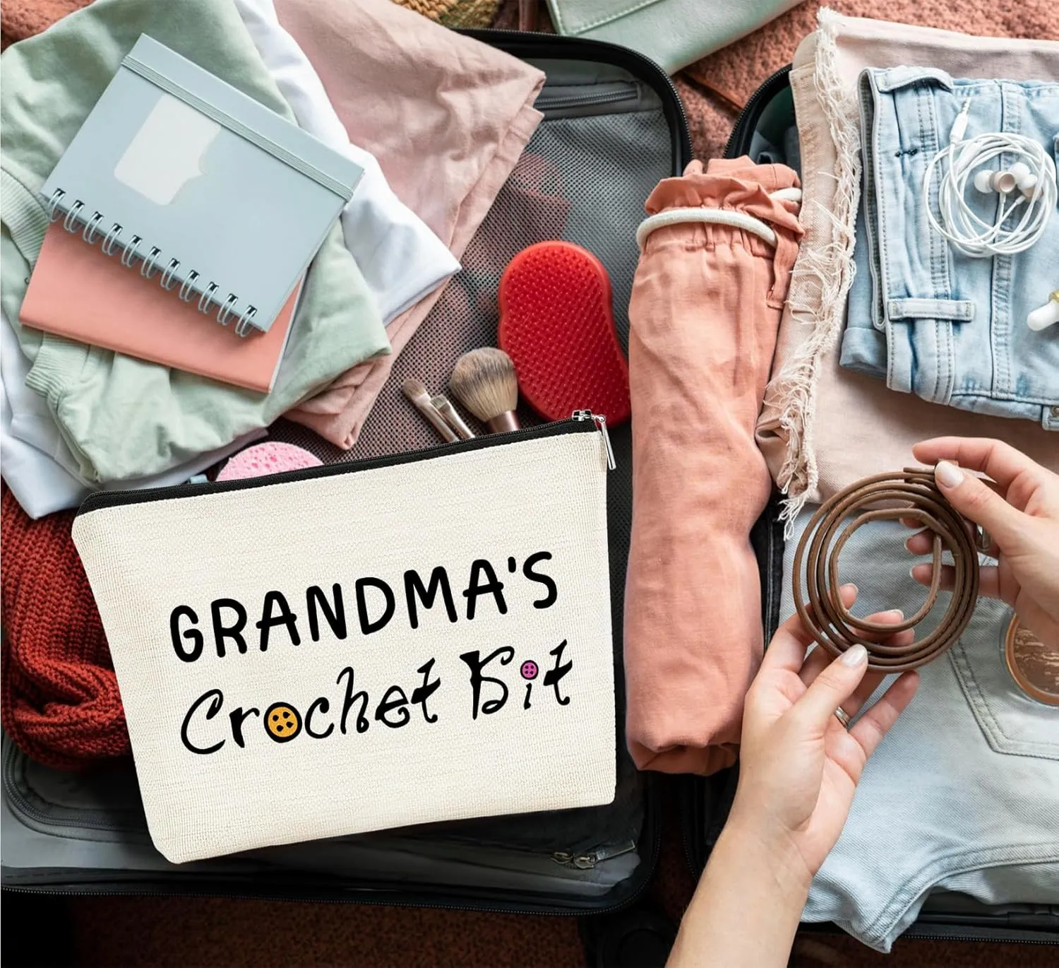 Grandma Makeup Bag, Grandma Gifts from Grandkids, Gifts for Grandma Cosmetic Bags for Women, Best Grandma Gifts, Grandma Gifts for Christmas, Grandma Makeup Pouch