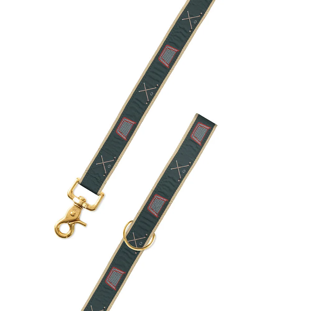 Green Hockey Motif Dog Leash