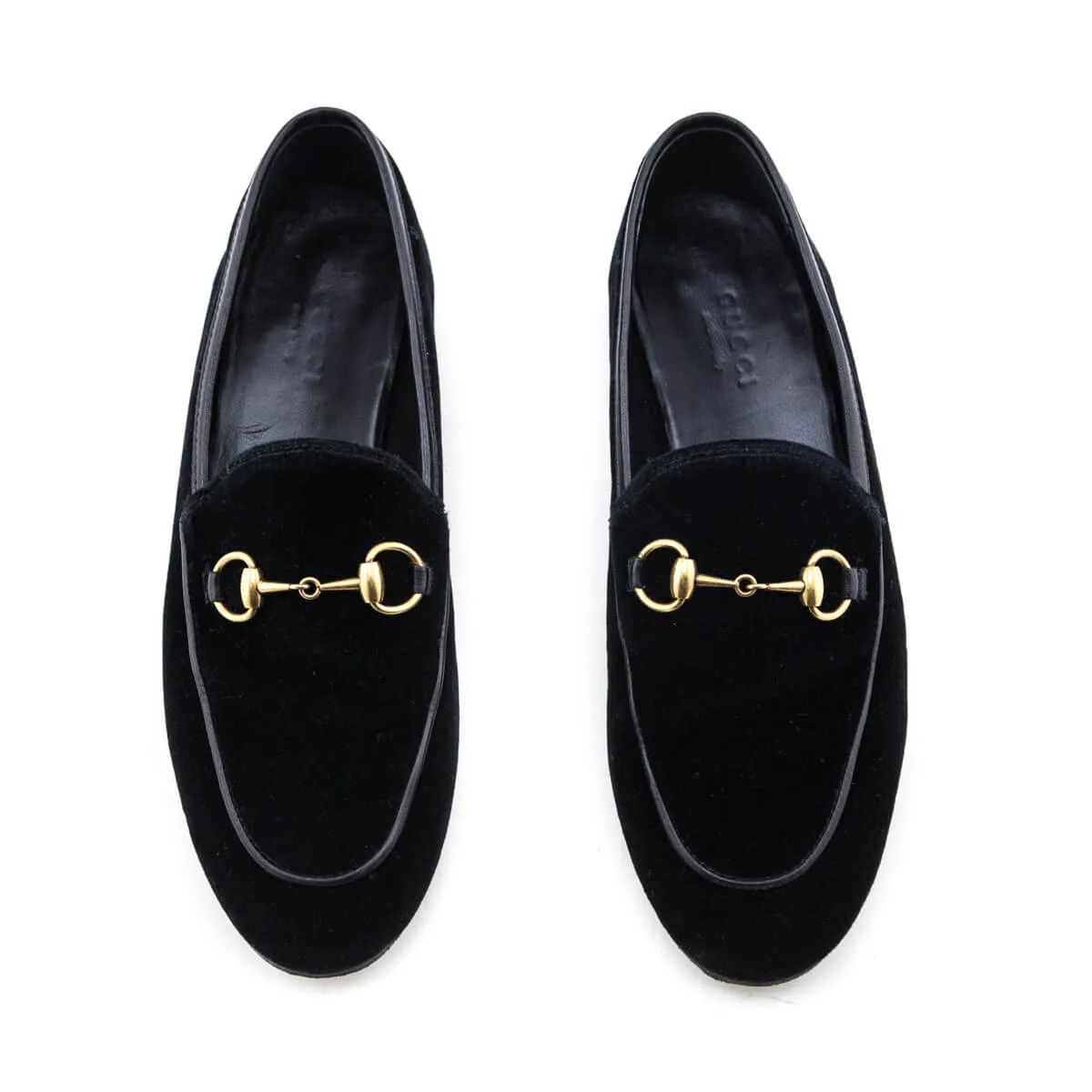 Gucci Black Velvet Horsebit Loafers Size US 5 | EU 35